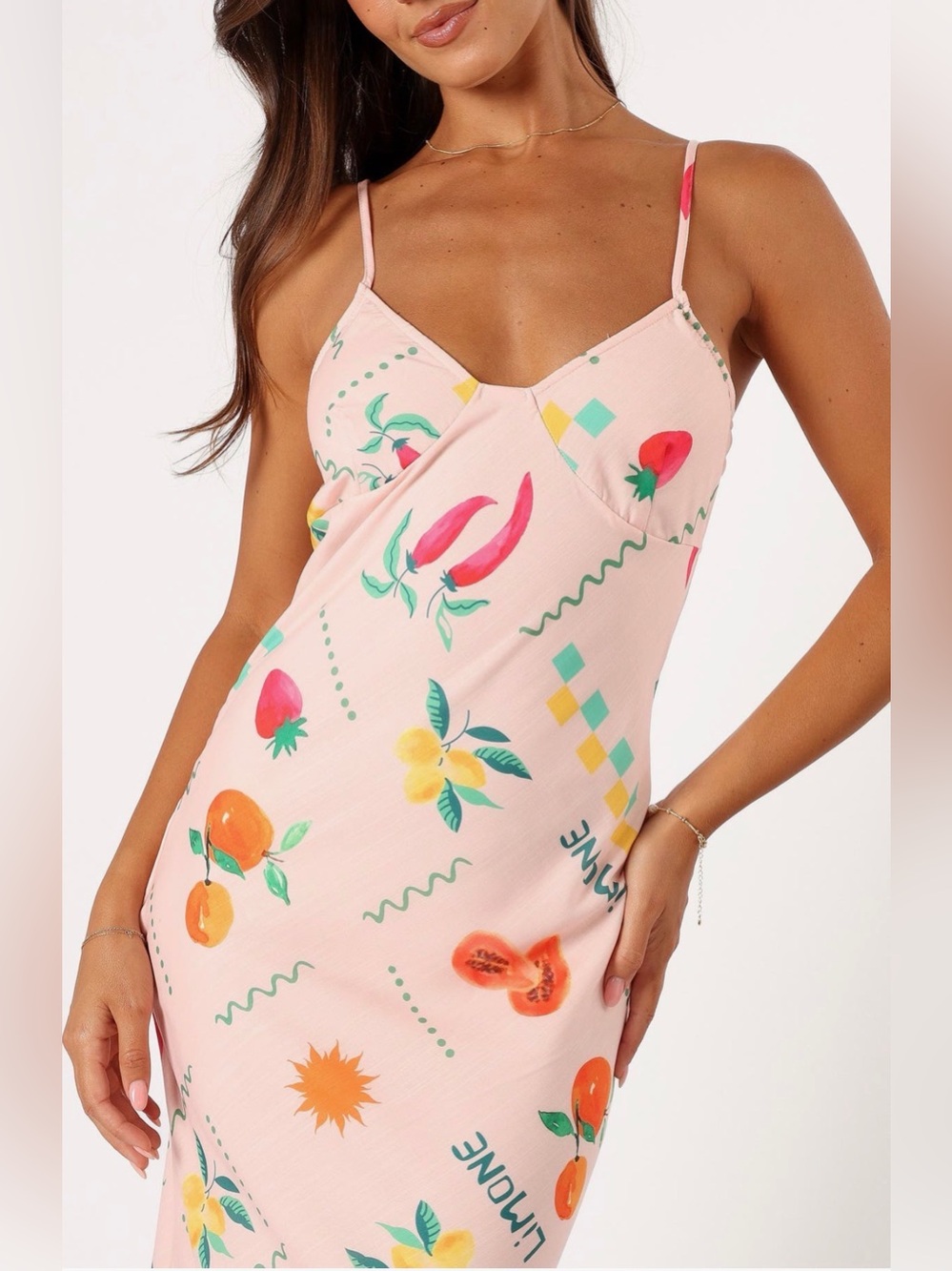 Petal & Pup Frutti Satin Maxi Dress B685 - Picture 4 of 7